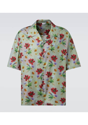 Loewe Floral cotton and silk twill bowling shirt