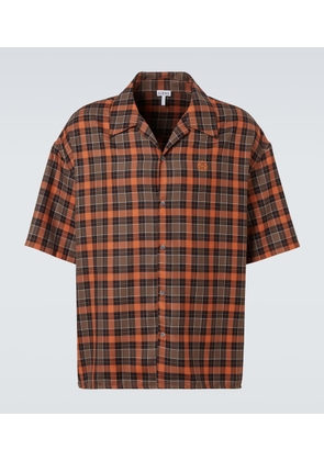 Loewe Anagram plaid bowling shirt