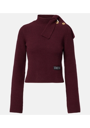 Patou Bow-detail wool and cashmere sweater
