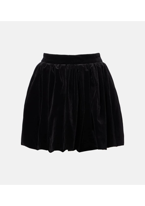 Patou Cotton velvet miniskirt