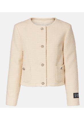 Patou Logo wool-blend boucle jacket