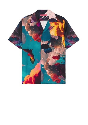 Members of the Rage Hawaiian Short Sleeve Shirt in Clouds Print - Multi. Size M (also in ).