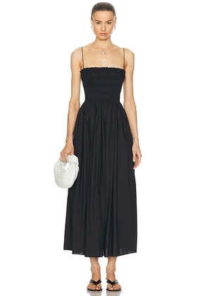 Matteau Shirred Bodice Dress in Black - Black. Size 3 (also in 4, 5).