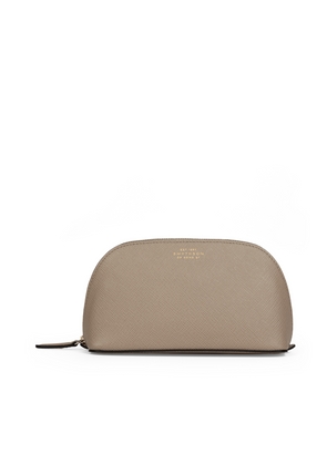 Smythson Cosmetic Case In Panama In Sandstone