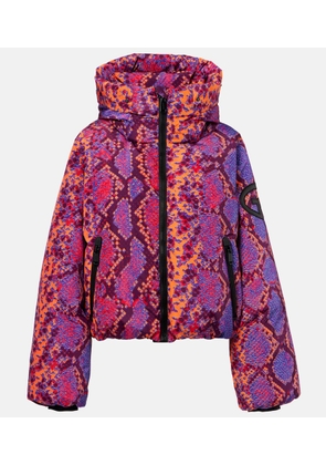 Goldbergh Lucinda animal-print down ski jacket