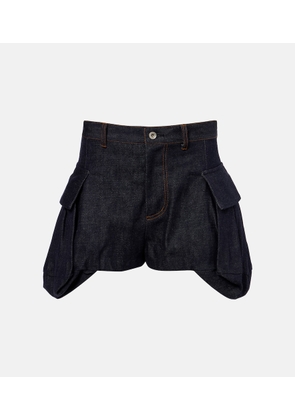 Sacai High-rise denim shorts