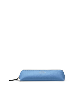 Smythson Pencil Case In Panama In Nile Blue