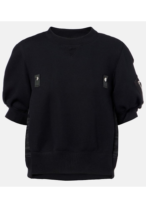 Sacai Twill and jersey top