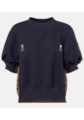 Sacai Twill and jersey top