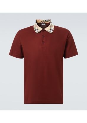 Burberry Burberry Check cotton pique polo shirt