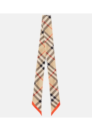 Burberry Burberry Check silk twill scarf
