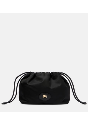 Burberry Reversible leather-trimmed pouch