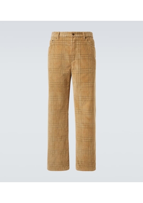 Burberry Burberry Check corduroy straight pants
