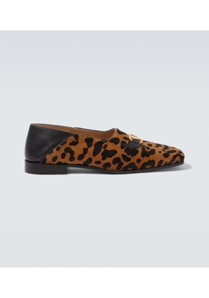Valentino Garavani Babouche Fauve Eclat calf hair loafers