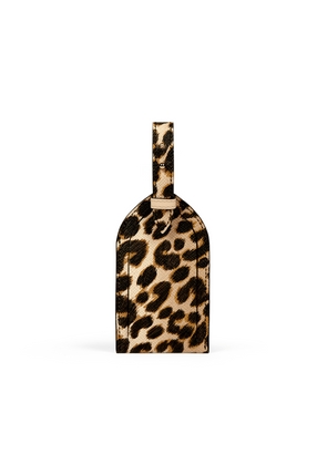 Smythson Luggage Tag In Panama Leopard