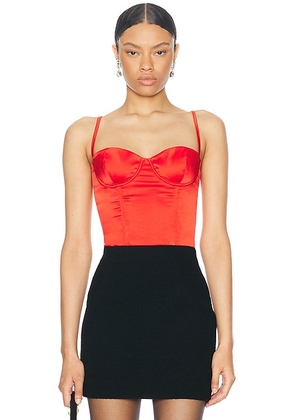 Kiki de Montparnasse Tous Les Jours Bustier in Scarlet - Red. Size S (also in ).
