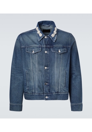 Simone Rocha Embellished cropped denim jacket