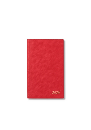 Smythson 2026 Panama Weekly Diary In Scarlet Red