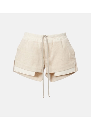 Rick Owens Fog cotton and linen Bermuda shorts