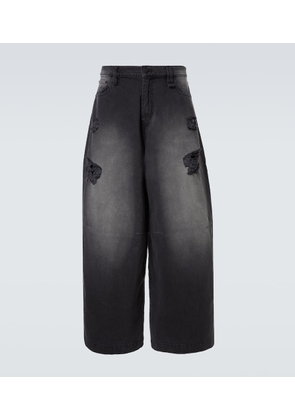 Simone Rocha Distressed wide-leg jeans