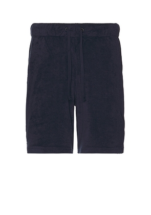 Onia Towel Terry Pull-on Short in Deep Navy - Black. Size L (also in S).
