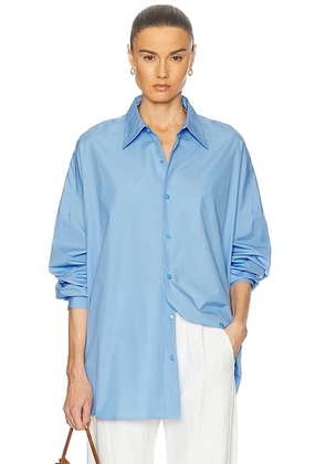 OURS THE BRAND The Camicia Oversized Top in Bluette Cielo - Blue. Size all.