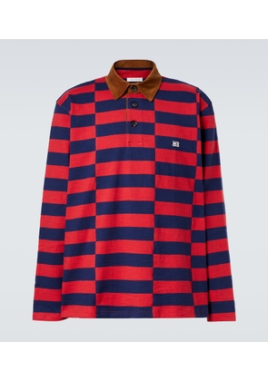 Wales Bonner City striped cotton canvas polo shirt