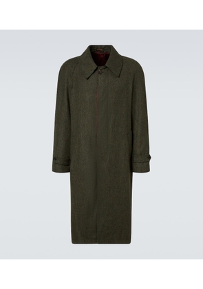 Rubinacci Herringbone virgin wool coat