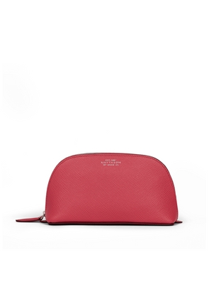 Smythson Cosmetic Case In Panama In Raspberry