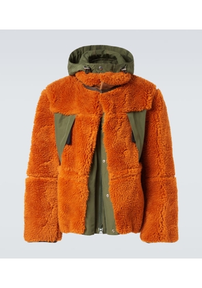 Sacai Wool-blend and canvas jacket