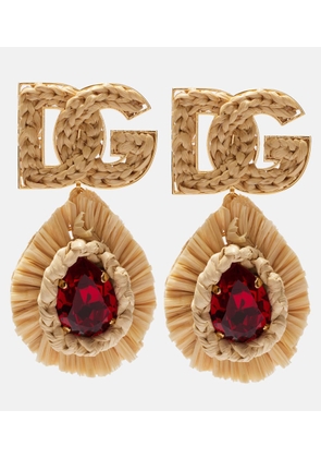 Dolce&Gabbana DG crystal-embellished clip-on earrings