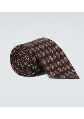 Rubinacci Printed silk satin tie
