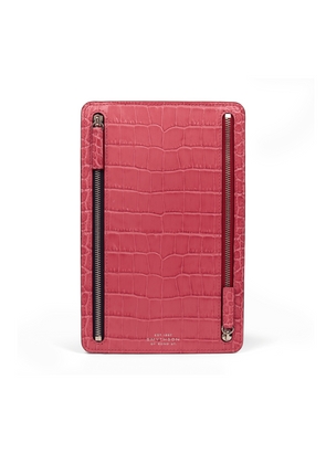 Smythson Multi-Zip Case In Mara In Raspberry