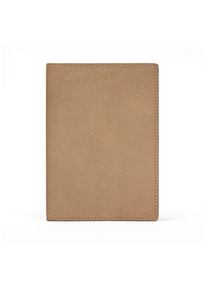 Smythson Passport Cover In Panama In Bronze
