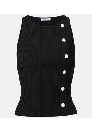 Veronica Beard Nelson embellished ribbed-knit top