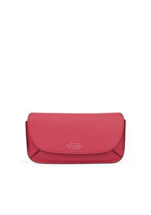 Smythson Sunglasses Case In Panama In Raspberry