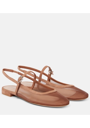 Gianvito Rossi Organza slingback flats