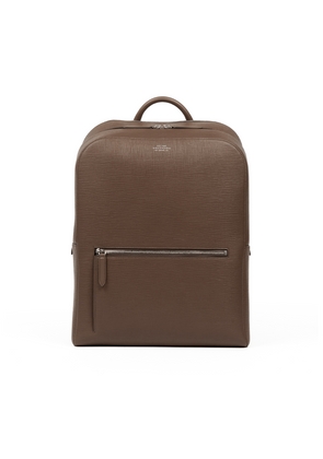 Smythson Zip Around Backpack In Panama In Fawn