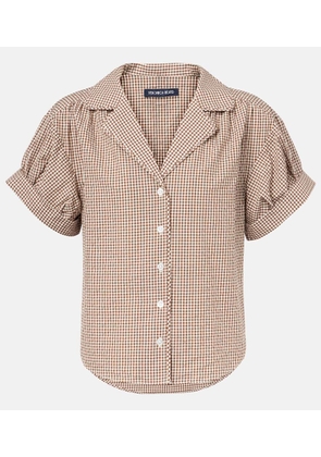 Veronica Beard Ilene gingham cotton-blend shirt