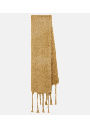 Jil Sander Logo mohair and wool-blend scarf