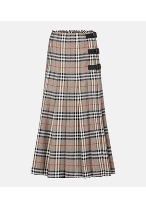 Burberry Burberry Check wool midi skirt