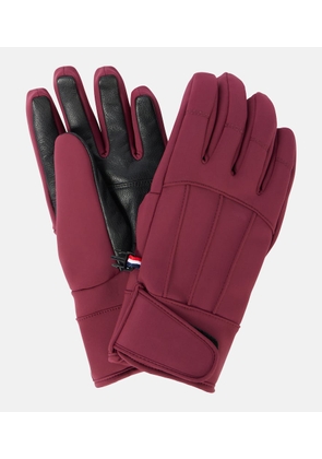 Fusalp Glacier leather-trimmed ski gloves