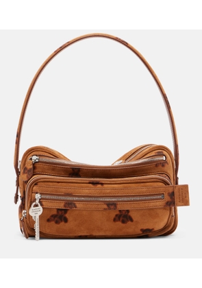 Acne Studios Camero Party printed suede shoulder bag