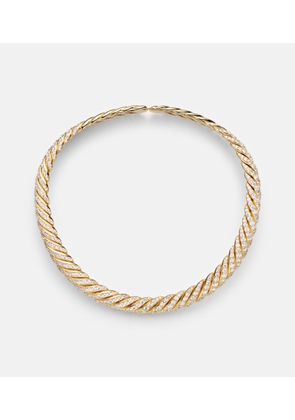 David Yurman Sculpted Cable 18kt gold necklace with diamonds