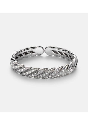 David Yurman Sculpted Cable FlexÂ® 18kt white gold bracelet with diamonds