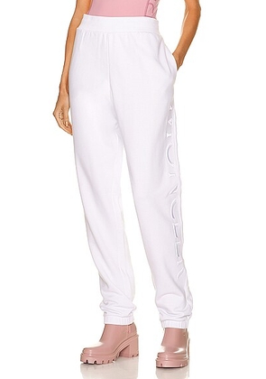 Moncler Matt Black Jogger Pant in White - White. Size 1/S (also in 2/M, 3/L).