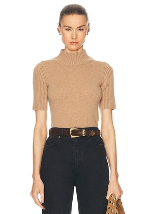 KHAITE Cecil Cashmere Sweater in Camel - Beige. Size L (also in ).
