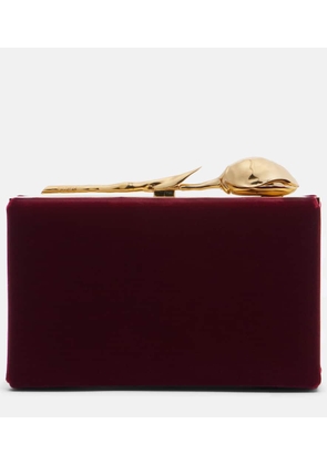 Erdem Bloom Mini velvet clutch
