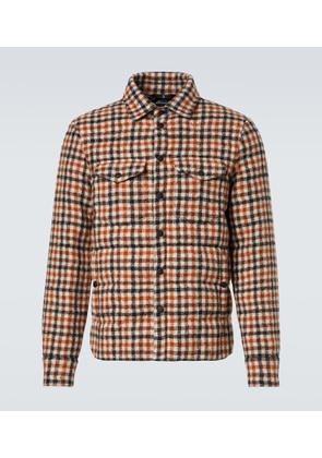 Moncler Grenoble Gelt checked virgin wool down jacket