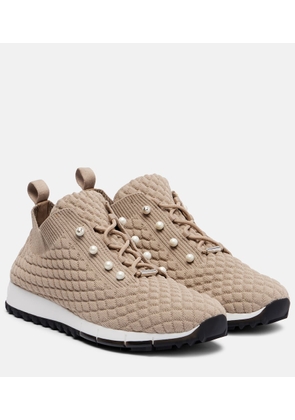 Jimmy Choo Veles faux pearls embellished sneakers